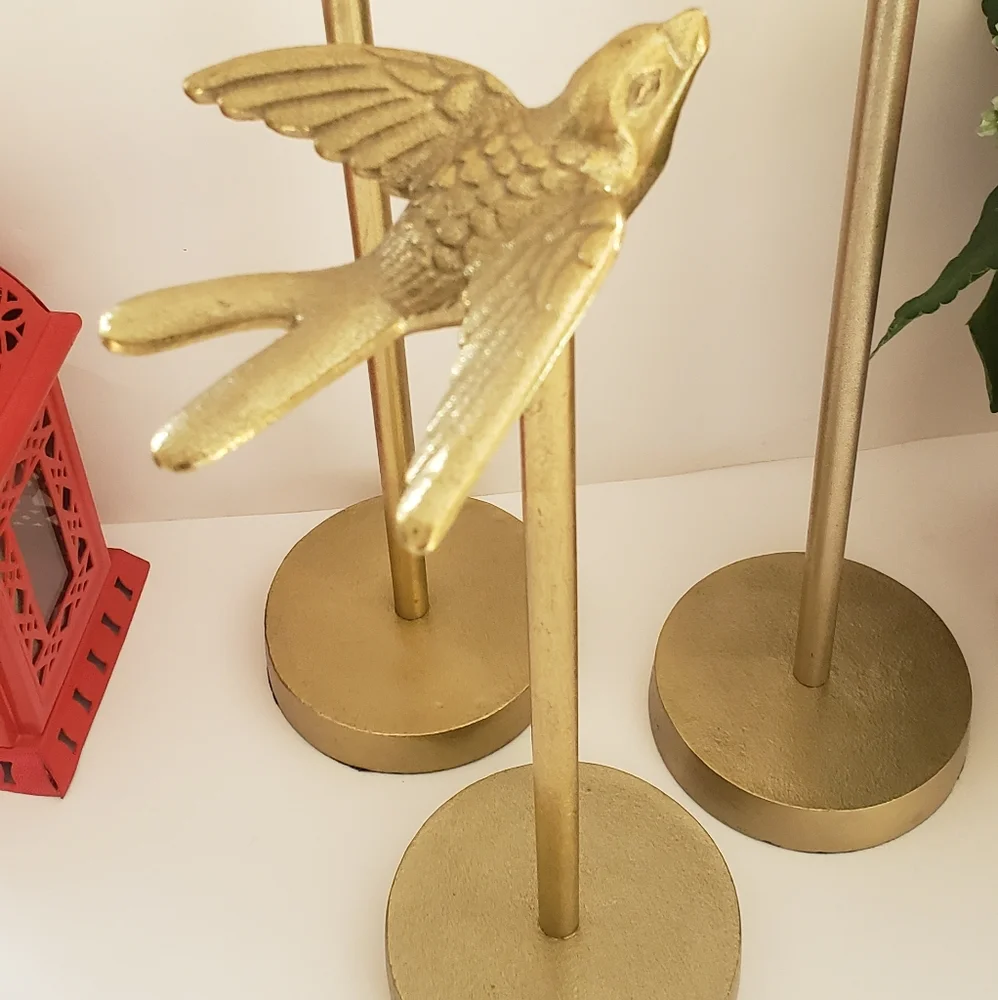 Pier 1 Gold Bird Sculpture - Large NWT